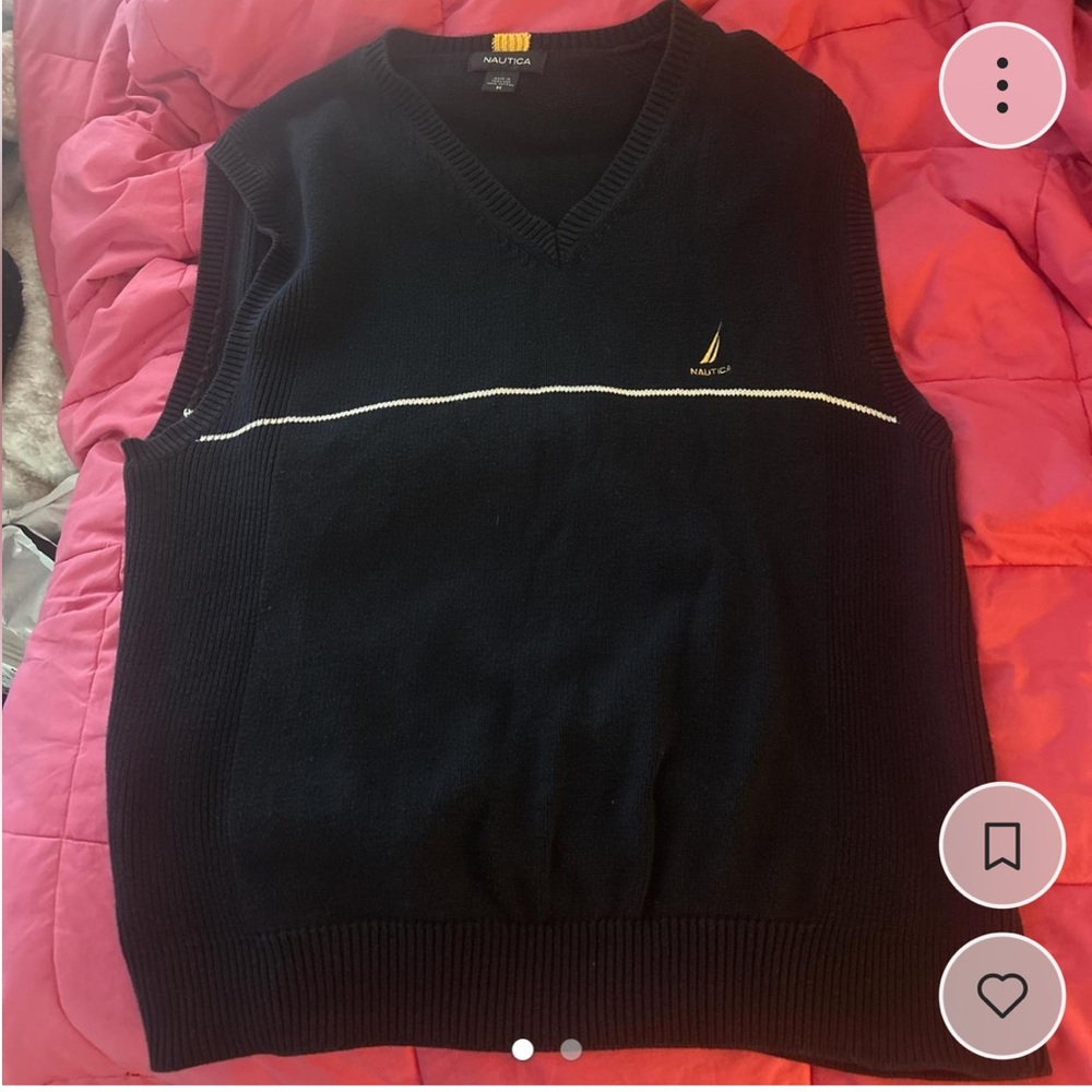 Nautica Men's Navy V-Neck Sweater Vest